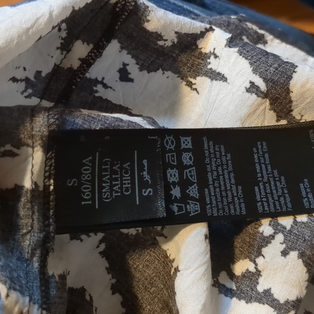 All Saints Button-Up Short Sleeve Zebra Print Blo… - image 6